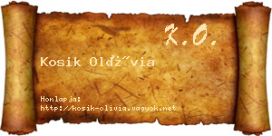 Kosik Olívia névjegykártya